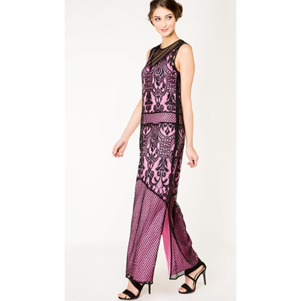 Juicy Couture Lace Maxi Dress Pitch Black Size 4 NWT